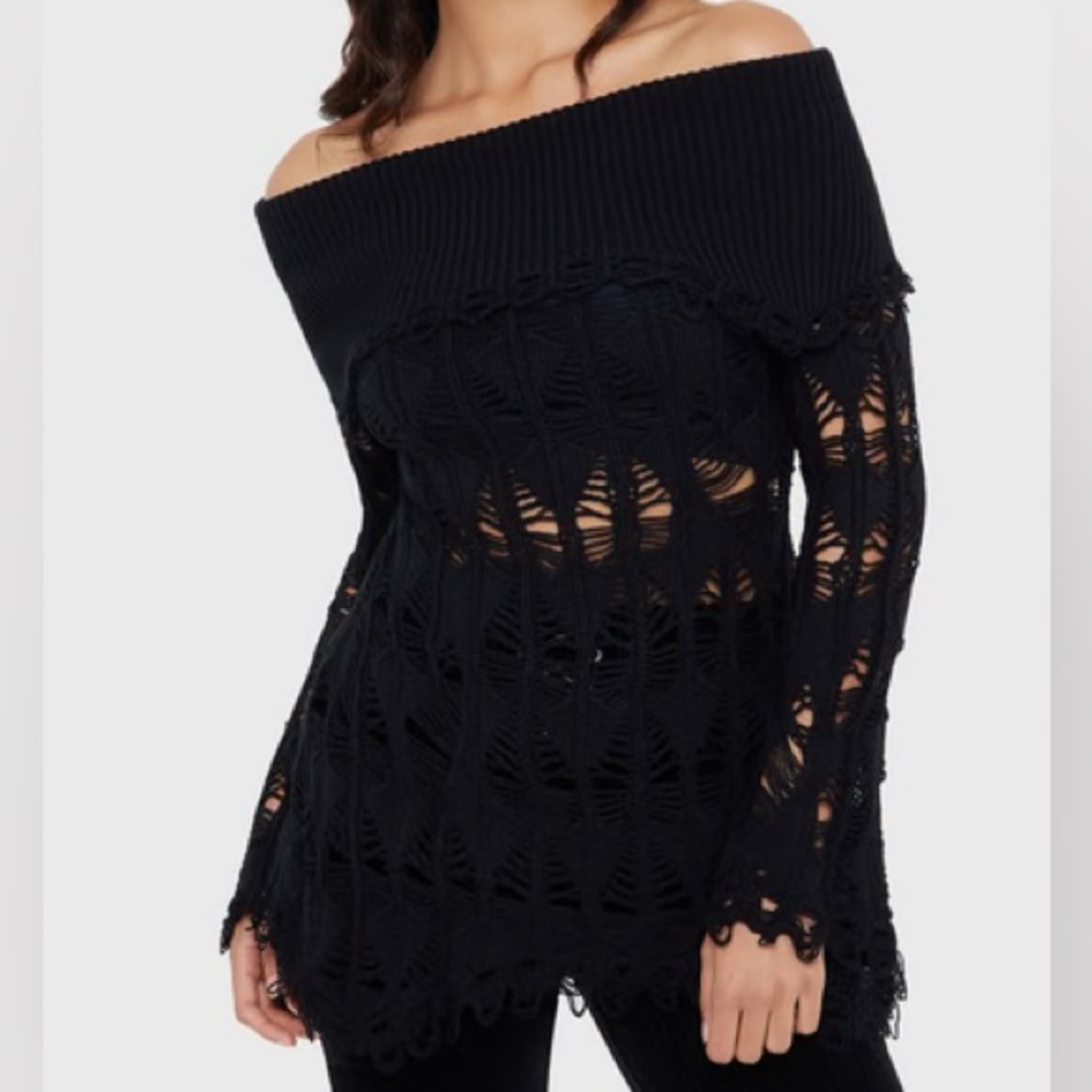 Killstar Black Shadow Wine Sweater
